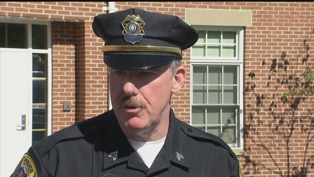 Sgt. Jeremiah Dunn discusses the new information that led to the arrest of Austin Haughwout. (WFSB photo)