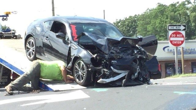 A section of the Berlin Turnpike is closed in Newington following a crash. (WFSB)