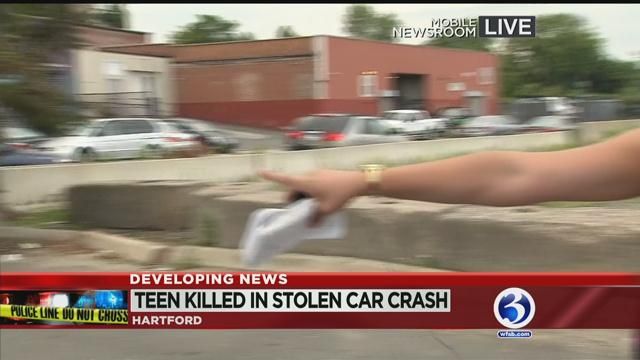 Teen killed in stolen car crash in Hartford