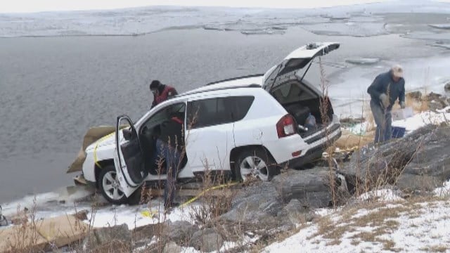 Waze Directs Motorist to Bottom of Frozen Lake
