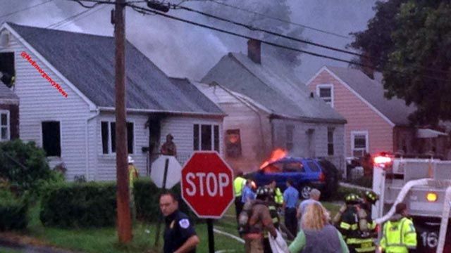 Photo of the plane crash from Twitter